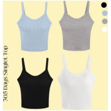 365 Days Singlet Top - Light Blue / White / Light 