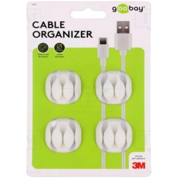 Set of clips | white | Cable P-clips | 4pcs | trip
