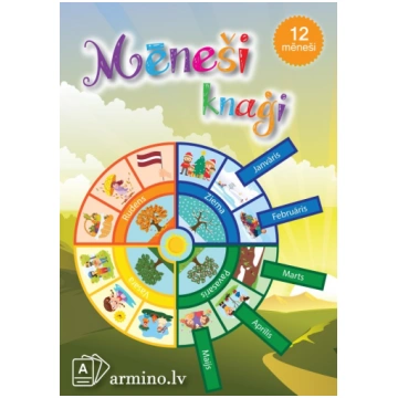 Printējams aplis knaģiem "Mēneši"