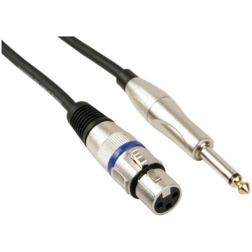 XLR CABLE - XLR FEMALE to JACK 6.35 mm - MONO - 6 