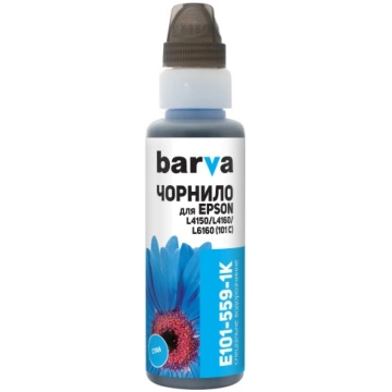 Barva Ink Refill Bottle Cyan, Compatible with Epso