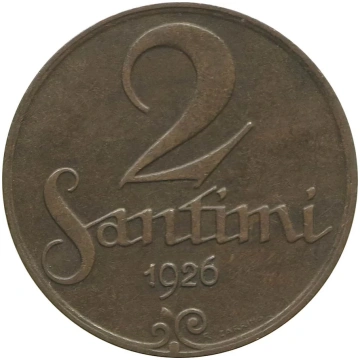 Latvia, 2 santīmi 1926 LV2S26