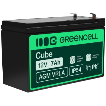 Green Cell AGM VRLA 12V 7Ah maintenance-free batte