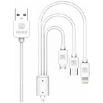 KSC-078 3in1 Type-C / Lightning / Micro USB uzlāde