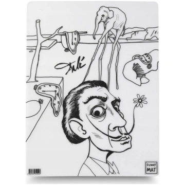 Vidaxl Paklājiņš Caurspīdīga Dali Funny Mat Strigo