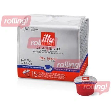 Kafijas kapsulas Illy Classico Lungo, MPS, 15gab