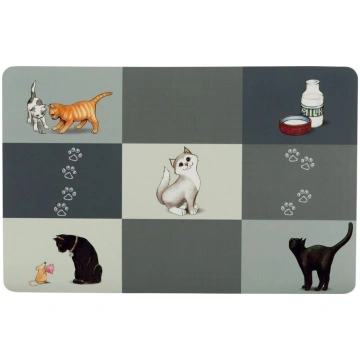 Trixie Patchwork Cat Paklājiņš bļodām, 44x28 cm, p