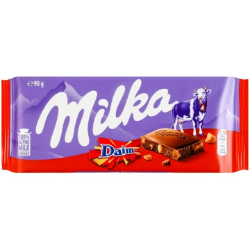 ŠOKOLĀDES TĀFELE MILKA DAIM 90G