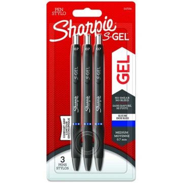 Gēla pildspalva Sharpie s-Gel, melna krās., 0.7 mm
