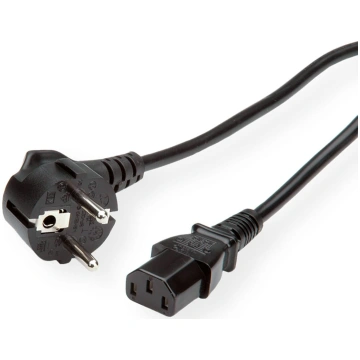 Roline Power Cable, straight IEC Connector, black,