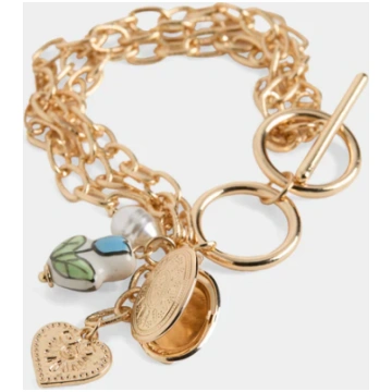 Coco & Carmen Charming Blossom T-Bar Locket Bracel