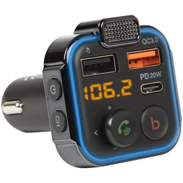 74-166# bluetooth fm raidītājs5.1+qc3.0 +pd 20w BL