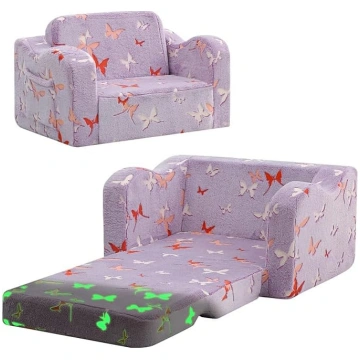 MeMoreCool Children"s Sofa Fold-Out 2-in-1 Toddler