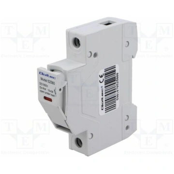 Fuse holder; 10x38mm; for DIN rail mounting; 15A; 