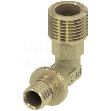 TECEflex 16 mm x 1/2" āv līkums 90° ar ārējo vītni
