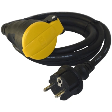 Pagarinātājs, 3G1.5, 2 m, IP44, 1 ligzda