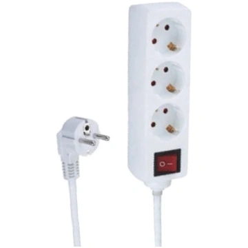Pagarinātājs Okko, 3 x 1,5 mm², 3 m, 3 ligzdas, ar