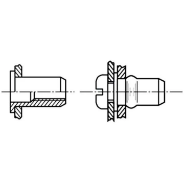 Rivet nut; M8; aluminium; BN 4574; Ømount.hole: 11