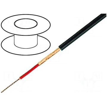 Wire: microphone cable | 1x0,25mm2 | black | OFC |