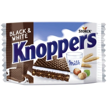 Vafele KNOPPERS Black&White 25g