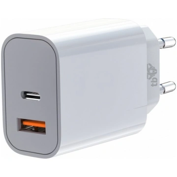 Telefona lādētājs TB Print, USB-A/1 x USB Type C, 
