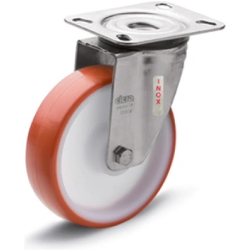 150mm polyurethane swivel wheel with brake, load c