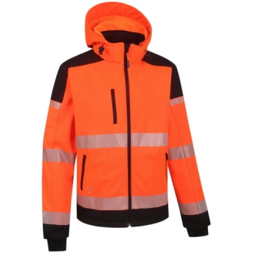 Augstas redzamības softshell jaka Palermo, oranža/