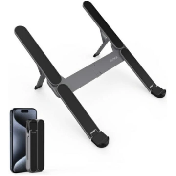 Foldable compact mini Laptop stand grey