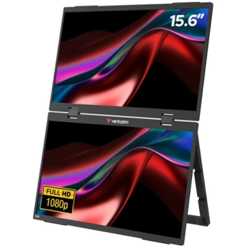 Verbatim Essentials Portable Dual Monitor 15.6" FH