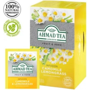 Tēja AHMAD Camomile & Lemongrass, 20 tējas maisiņi