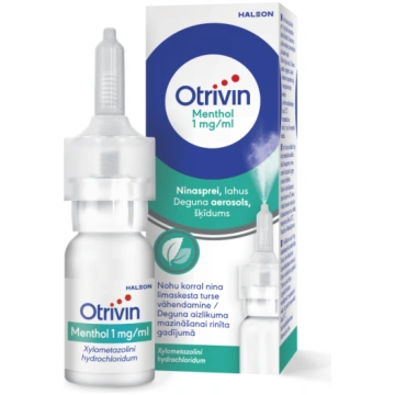 OTRIVIN Menthol 1 mg/ml deguna aerosols, šķīdums, 