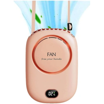 Pārnēsājams mini ventilators, kas tiek pakārts ap