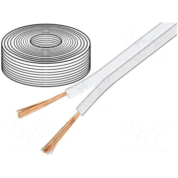 Wire: loudspeaker cable | 2x0.5mm2 | stranded | OF