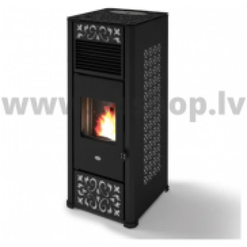 Granulu kamīns Eva Calor GEMMA 13 kW melns/balts 9
