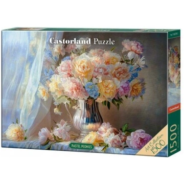 Puzle Castorland Pastelinās peonijas 1500 gabaliņu
