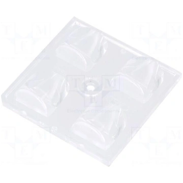 LED lens | square | transparent | H: 8.05mm | Appl