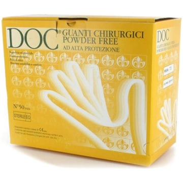 Guanti chirurgici in lattice senza polvere sterili