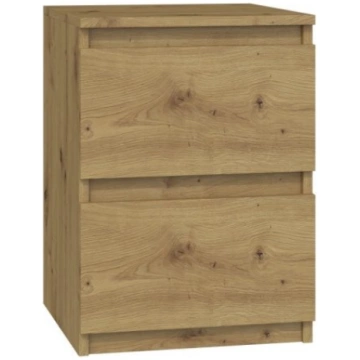 M2 Malwa bedside table 2 drawers Oak Artisan TOH