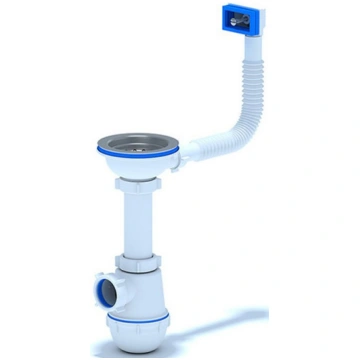 Sifons Aniplast Virtuves Izlietnēm, 40mm Balts/Zil
