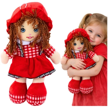 Auduma lelle 35 cm 87809 LEAN TOYS
