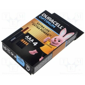 Battery: alkaline; AAA; 1.5V; non-rechargeable; 4p