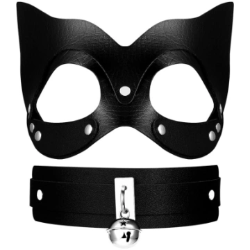 JewelryWe Catwoman maska ar apkakli Sieviešu melna