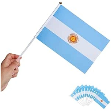 Runesol Argentina Hand Flags, 14 x 21 cm, Stick Fl