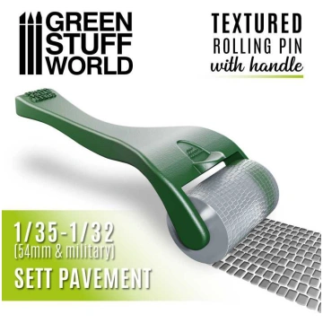 Rolling pin with Handle - Sett Pavement Green Stuf