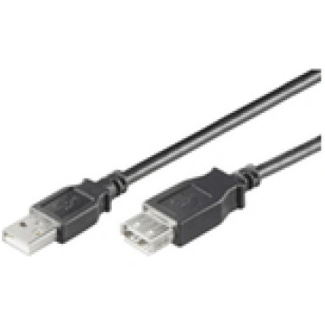 MicroConnect USB2.0 Extension A-A 0 5m M-F Black H