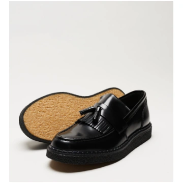 Fred Perry Tassel Loafer Black George Cox