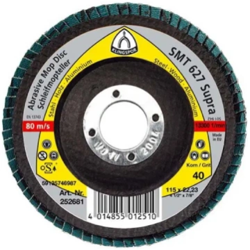 Lapiņu disks KLINGSPOR SMT314 EXTRA 125 mm graudīg