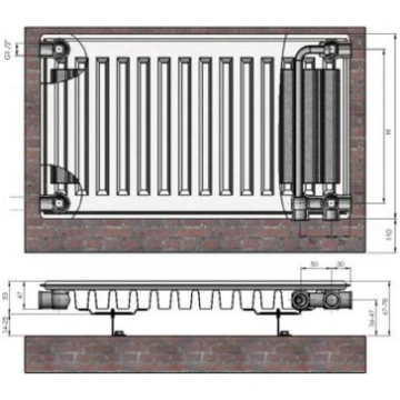Termolux radiators Tips 11x500x700 Ventil Compact,