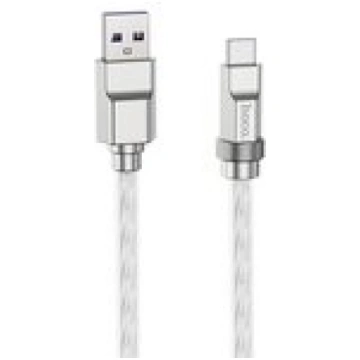 Silicone Cable HOCO Type-A - Type-C, 100W, transpa