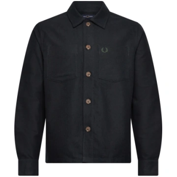 Fred Perry - Brushed Twill Overshirt - izmērs XXL